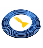 River World Mavi Araba Oto Trim Dekorasyon Şeridi Kauçuk Elastik Kolay Kurulum 5 metre Şerit Bant