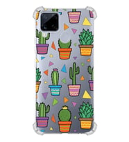 PrintiFy Oppo Realme C15 ile Uyumlu Water Color 4  Kamera Korumalı Şeffaf  Kılıf