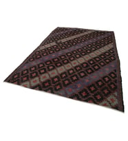 Bordo Salon Kilimi Etnik Stil El Dokuma Geometrik Desenli Yün Pamuk Bohem Dekorasyon