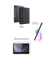 Fuchsia Galaxy Tab S10 Plus ile Uyumlu Tablet Kılıfı S Pen Tablet Kalemi Temperli Ekran Koruyucu Set