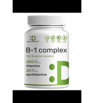 DEAL SUPPLEMENT Vitamin B1 500mg with Benfotiamine, 240 Capsul – 2 in 1 E.nhanced Formula – Fat & Water Soluble Thiamine B1 Non-GMO, No Gluten.3949 (Renksiz)