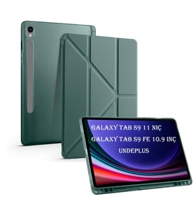 Samsung Galaxy Tab S10 Lite S10 FE S9 FE S9 11inç Kılıf Kalem Bölmeli Trifolding