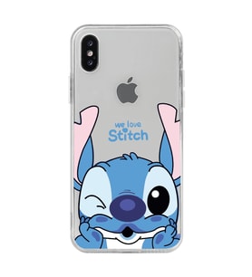 Iphone X / Xs Uyumlu We Love Stitch Desenli Şeffaf Telefon Kılıfı