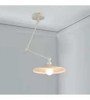 RİOLİGHT MODERN BEYAZ ÜÇ MAFSALLI AKROBAT METAL MASA ÜSTÜ SARKIT AVİZE ŞAPKA ÇAPI:38CM