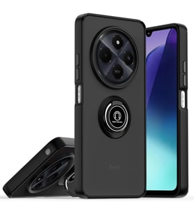 Realme C75 4g Kılıf Montreal Yüzüklü  Kapak - Siyah