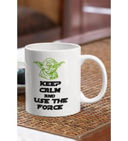 Kepp Calm And Use The Force Baby Yoda Baskılı Kupa Bardak