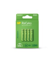 GP AAA 650 mAh Şarjlı İnce Kalem Pil 4'lü Paket GP65AAAHCEM-2GBR4