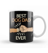 Best Dog Dad Ever Paw Fist Bump Fathers Day Gift Kupa Bardak Porselen
