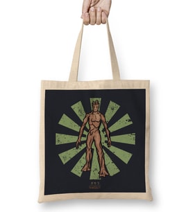 Groot Retro Japanese Guardians Of The Galaxy Bez Çanta Uzun Saplı