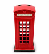 Metal Telefon Kulübesi Kumbara
