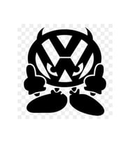 Volkswagen İçin Uyumlu Aksesuar Su Geçirmez Oto Sticker Siyah 15*13 Cm