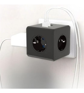 Isıya Dayanıklı Termal Akım Korumalı ve Çocuk Korumalı 3 Priz Girişli 3 USB Girişli Küp Priz (5343)