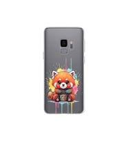 Samsung Galaxy S9 ile Uyumlu Splash Tilki Tasarımlı Şeffaf Silikon Kılıf