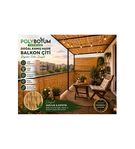 Premium Doğal Kamış Bahçe Çiti Hasır Gölgelik Balkon Teras Tavan Kaplama Gizlilik Perdesi Dekoratif Kamış Çit 100x300