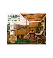 Premium Doğal Kamış Bahçe Çiti Hasır Gölgelik Balkon Teras Tavan Kaplama Gizlilik Perdesi Dekoratif Kamış Çit 100x300