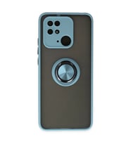 Xiaomi Poco C40 Kılıf Montreal Yüzüklü Silikon Kapak - Buz Mavi