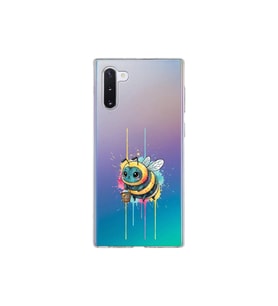 Samsung Galaxy Note 10 ile uyumlu Splash arı tasarımlı şeffaf silikon kılıf