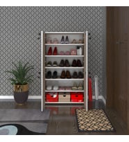Kenzlife ayakkabılık ayakkabı dolabı kilitli be real crd 120*70*32 kapaklı arkalıklı ofis dolabı iki bölme (Karışık)