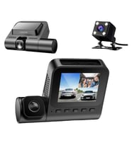 Azdome V600 1080P Araç Içi 3 Kameralı Gece Görüşlü, G-Sensör, Geri Görüş Kameralı Su Geçirmez Yol Kayıt Araç Kamerası