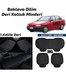 Opel Astra F 1991-1997 Arası Siyah Deri Oto Koltuk Minderi