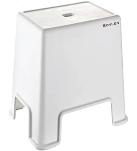 Büyük Boy Kaymaz Banyo Taburesi - 150 kg Taşıma Kapasiteli Kaydırmaz Banyo Taburesi - Çocuk Taburesi - Basamak Tabure - 1. Sınıf Sert Plastik 45 x 40 x 24 cm (Büyük Boy)