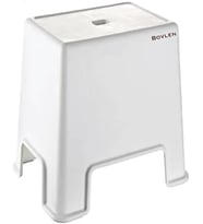 Büyük Boy Kaymaz Banyo Taburesi - 150 kg Taşıma Kapasiteli Kaydırmaz Banyo Taburesi - Çocuk Taburesi - Basamak Tabure - 1. Sınıf Sert Plastik 45 x 40 x 24 cm (Büyük Boy)