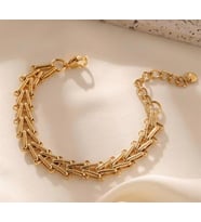 Merdiven Gold Çelik Bileklik Sns403424
