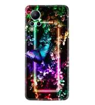 Infınix Note 12 Kılıf Silikon Desen Özel Seri Butterfly Neon 1684