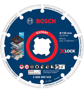 Bosch Professional 1X Expert Diamond Metal Wheel X-Lock Kesme Diski 125 Mm (Dökme Demir, Paslanmaz Ç (Çok Renkli)