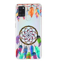 PrintiFy Samsung Galaxy A21s ile Uyumlu 1mm Slim Fit Nazar Boncuğu 6 Baskılı Şeffaf  Kılıf