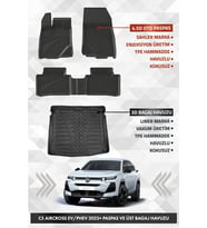 Citroen C5 Aircross Elektrikli/Plug in Hybrid 2025+ Uyumlu 4.5D SAHLER Premium Havuzlu Paspas ve Liner Marka ÜST Bagaj Havuzu