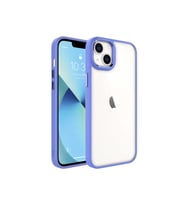 Apple iPhone 14 Uyumlu Kılıf Zore Krom Kapak (Koyu Lila)