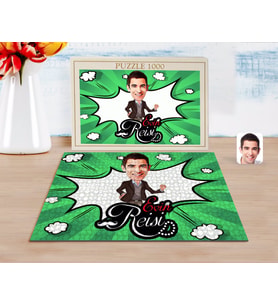 BK Gift Kişiye Özel Evin Reisi Karikatürlü 1000 Parça Profesyonel Puzzle-3