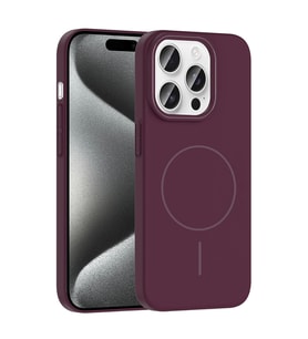 Apple iPhone 15 Pro Kılıf M-safe Şarj Özellikli Zore Ruby Sert Kapak