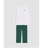 LC WAIKIKI Beyaz Regular Fit Erkek Pijama Takımı