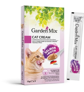 Garden Mıx Kedi Kreması Somon+biotin 15gr x 5 Adet
