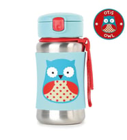 Zoo Pipetli Paslanmaz Çelik Suluk 350 ml Baykuş