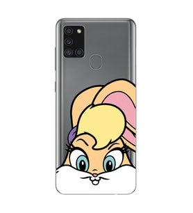 Samsung Galaxy A21S Uyumlu Lola Bunny Desenli Şeffaf Telefon Kılıfı