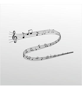 Folyo Sticker Müzik Notaları 100cm Uzunluk (Karışık)