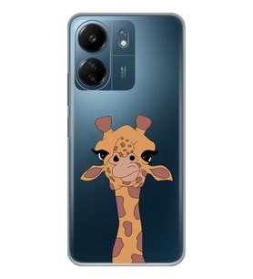 Xiaomi Redmi 13C Uyumlu Zürafa Tasarımlı Şeffaf Telefon Kılıfı