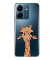 Xiaomi Redmi 13C Uyumlu Zürafa Tasarımlı Şeffaf Telefon Kılıfı