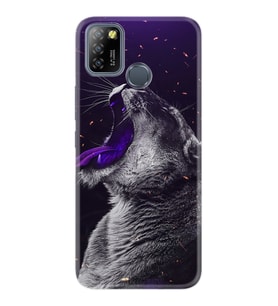 INFINIX Smart 4 5 6 Zero 8 S5 Pro Kılıf Desemli Silikon Purple Leopar 1750