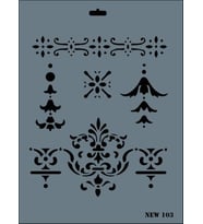 Rich New Seri N-103 Stencil 35x25 cm