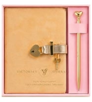 VICTORIA'S JOURNALS 126-2754 HUSH HUSH KİLİTLİ KUTULU VE KALEMLİ 100gr.192YP.ÇİZGİLİ DEFTER - VİZON