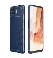 Oppo A73 Kılıf Auto Focus Karbon Kapak - Lacivert