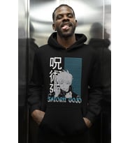 Satoru Gojo Baskılı Unisex Oversize Jujutsu Kaisen Anime Dizi Karakter Hoodie