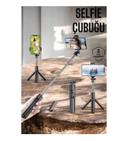 Mey İthalat® Kumandalı Tripod Telefon Tutucu Selfie Çubuğu 360 Derece Dönebilen