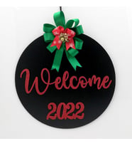 Lora Davet Yılbaşı Süsleri Welcome Kapı Süsü (1 Adet) Siyah - 16148