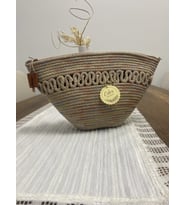 JÜT İP HASIR ÇANTA PORTFÖY ÇANTA (Bambu)