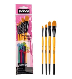 Pebeo 4'lü Kedi Dili Fırça Seti (1/4,3/8,1/2,5/8) SET-11 